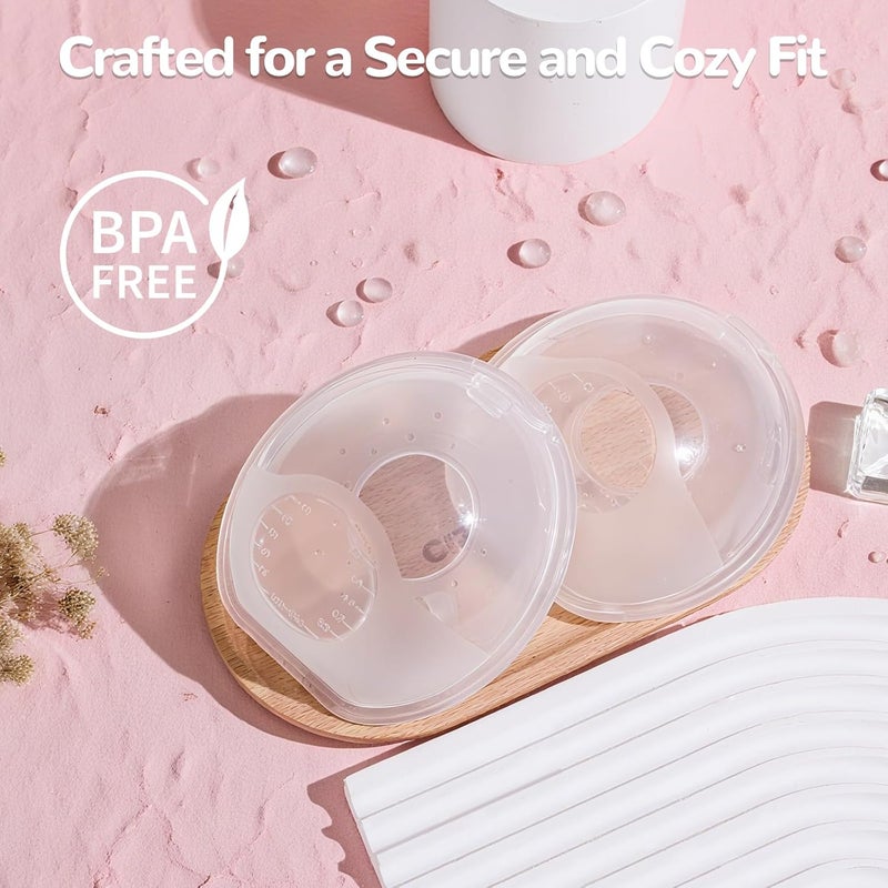 COMI Breast Milk Collector, Milk Collectors for Breastfeeding, Reusable Breast Milk Shells, Catcher Protect Sore Nipples for Breastfeeding,Made from BPA-Free and Food-Safe Silicone(2.03oz,2 Counts) - Image 4